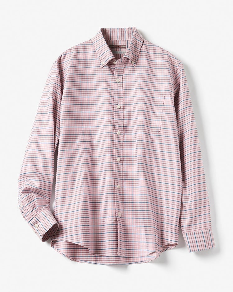 ピュアファイン+BDシャツ/長袖 詳細画像 ピンク・パターン 1