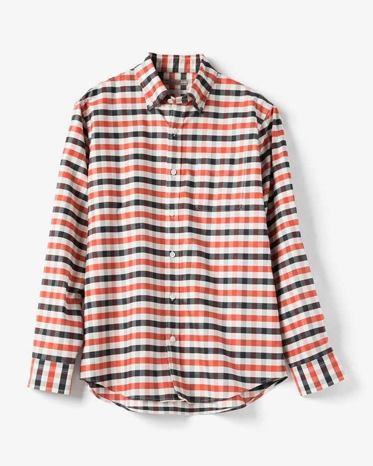 ピュアファイン+BDシャツ/長袖 詳細画像 オレンジパターン 1