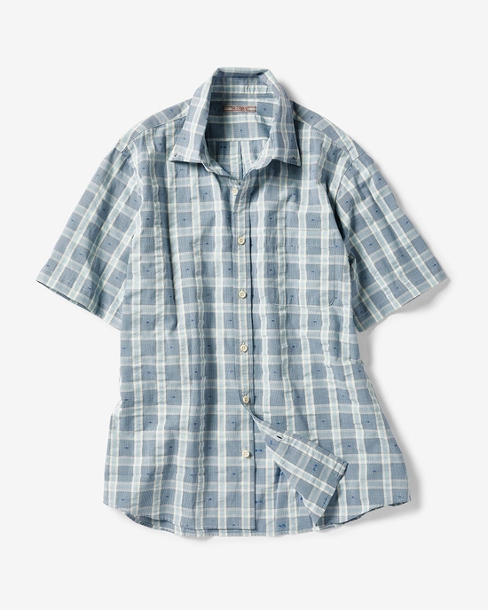 シアサッカーカットドビーシャツ/半袖