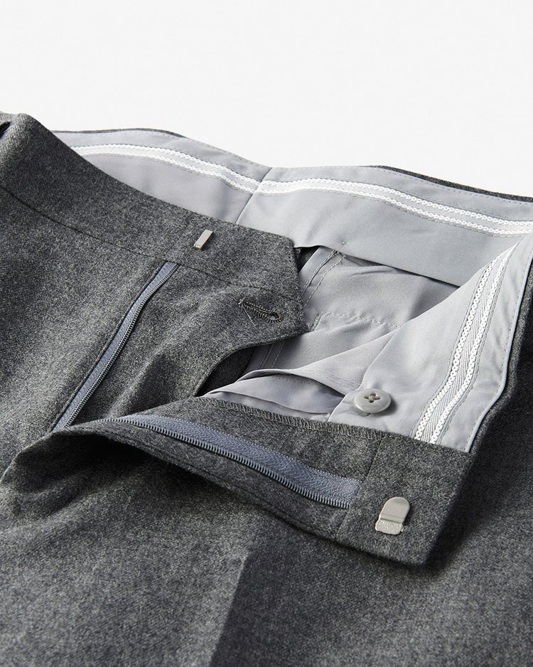 ウールフラノトラウザーズ/ノータック 詳細画像 グレー 2