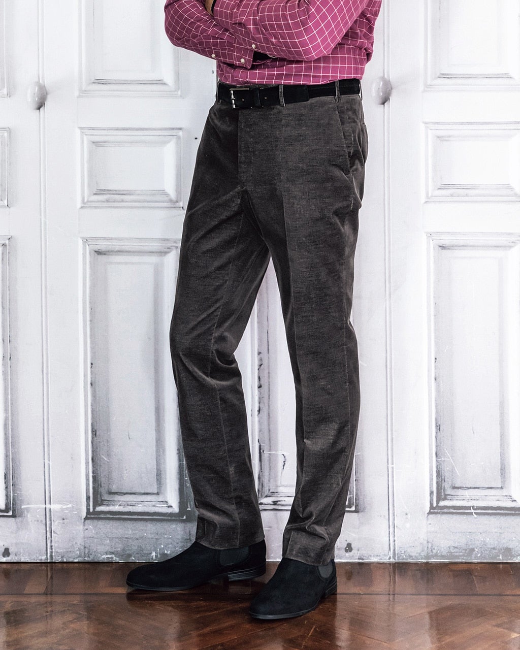 ウールフラノトラウザーズ/ノータック/DoCLASSE