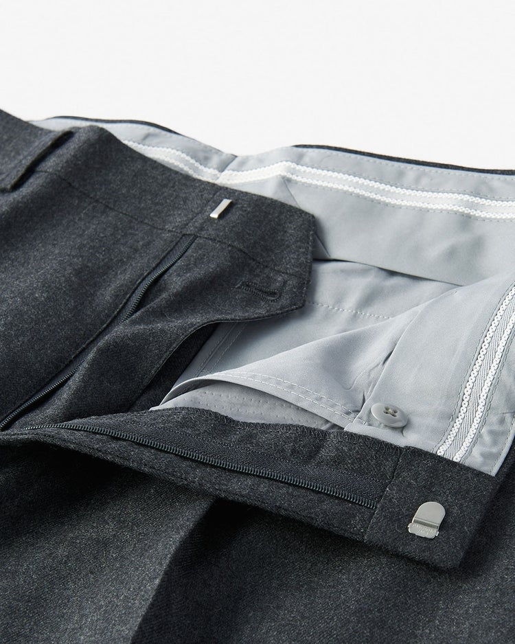 ウールフラノトラウザーズ/ノータック 詳細画像 チャコール 2