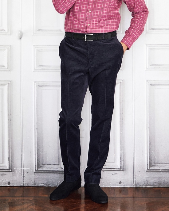 ウールフラノトラウザーズ/ノータック