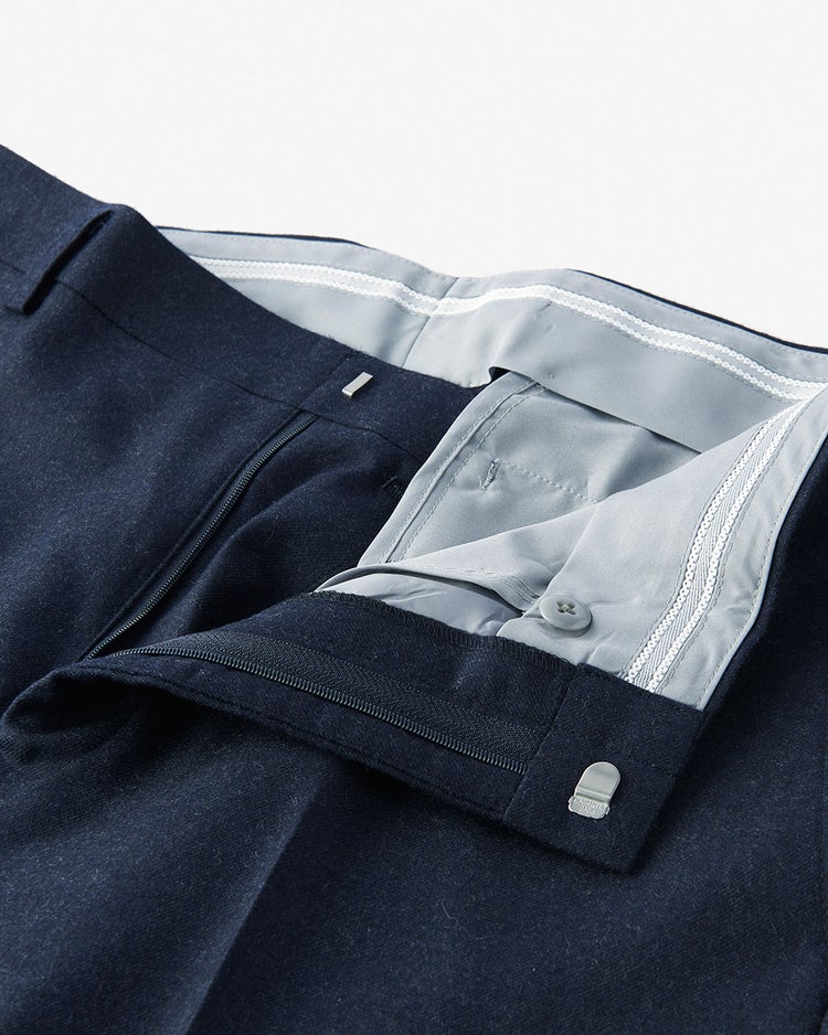 ウールフラノトラウザーズ/ノータック 詳細画像 ネイビー 2