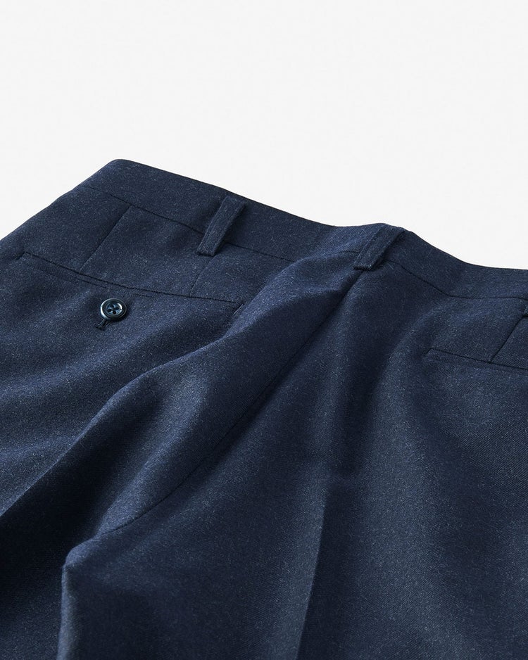 ウールフラノトラウザーズ/ノータック 詳細画像 ネイビー 3