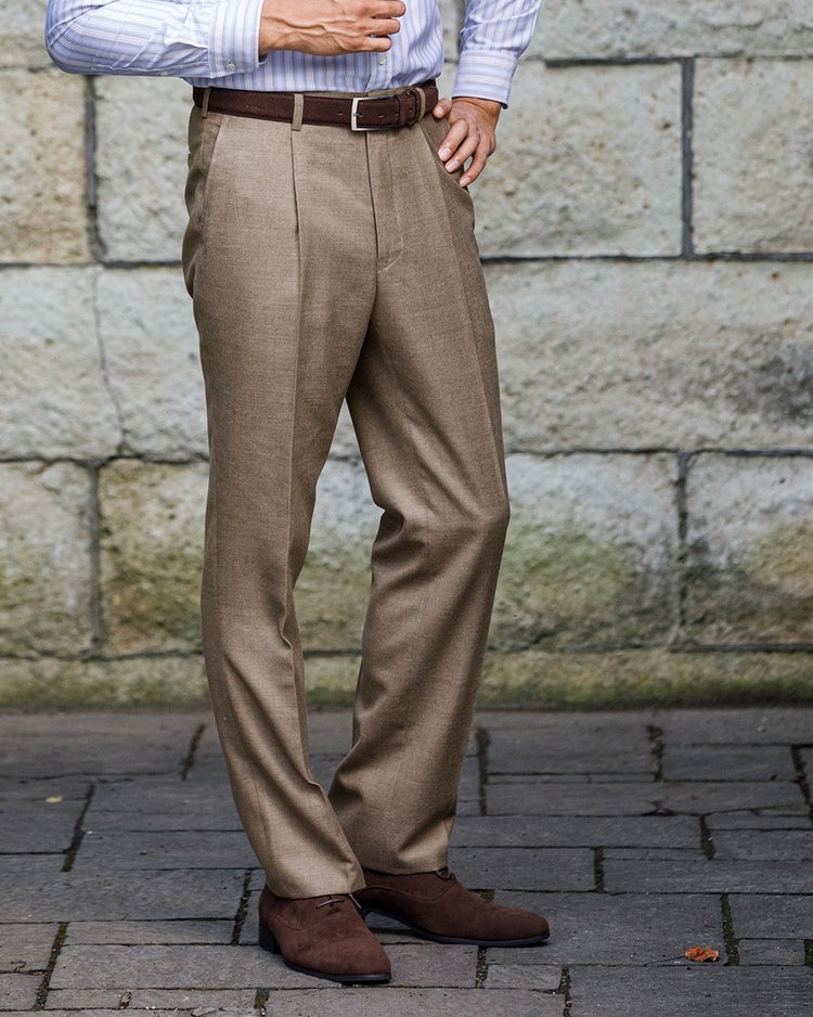 ウールフラノトラウザーズ/ワンタック 詳細画像 ベージュ 1