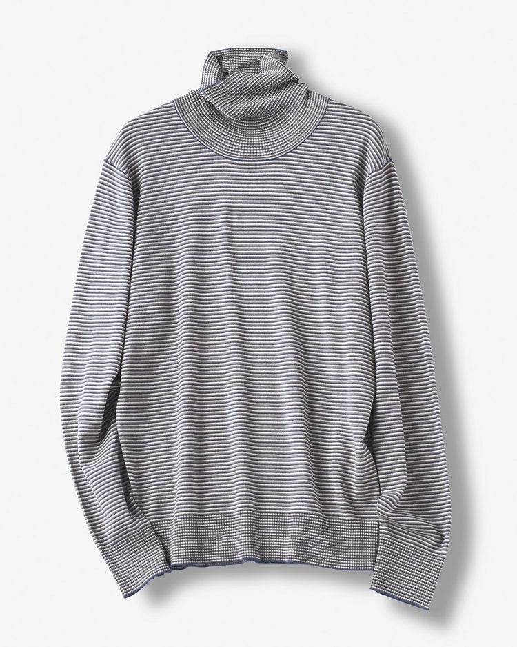 ソリストヒート・ボーダーニット 詳細画像 ブルーボーダー 2