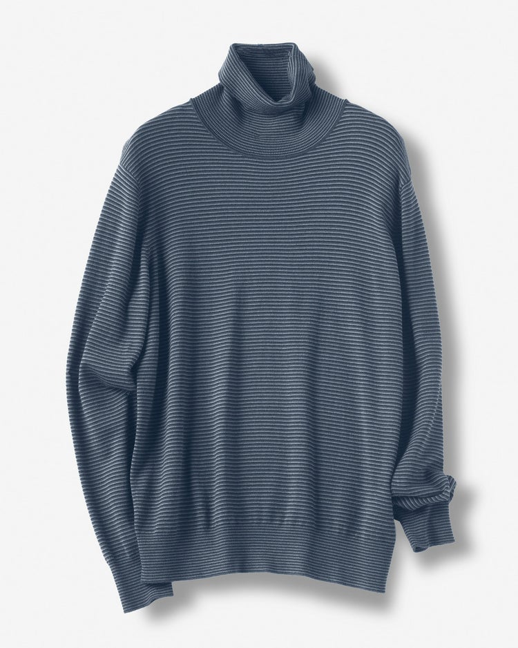 ソリストヒート・ボーダーニット 詳細画像 ネイビーボーダー 2