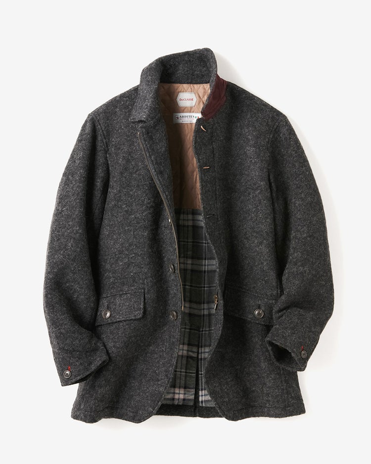 スライバーニット・ショートコート 詳細画像 チャコール 1