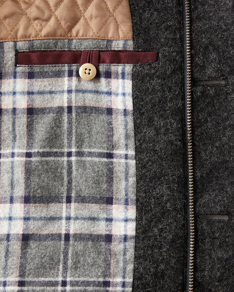 スライバーニット・ショートコート 詳細画像 チャコール 3