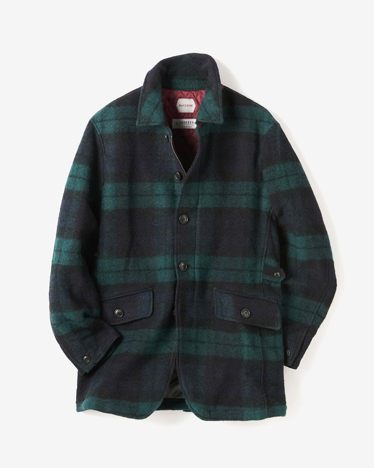 スライバーニット・ショートコート 詳細画像 グリーン・パターン 1