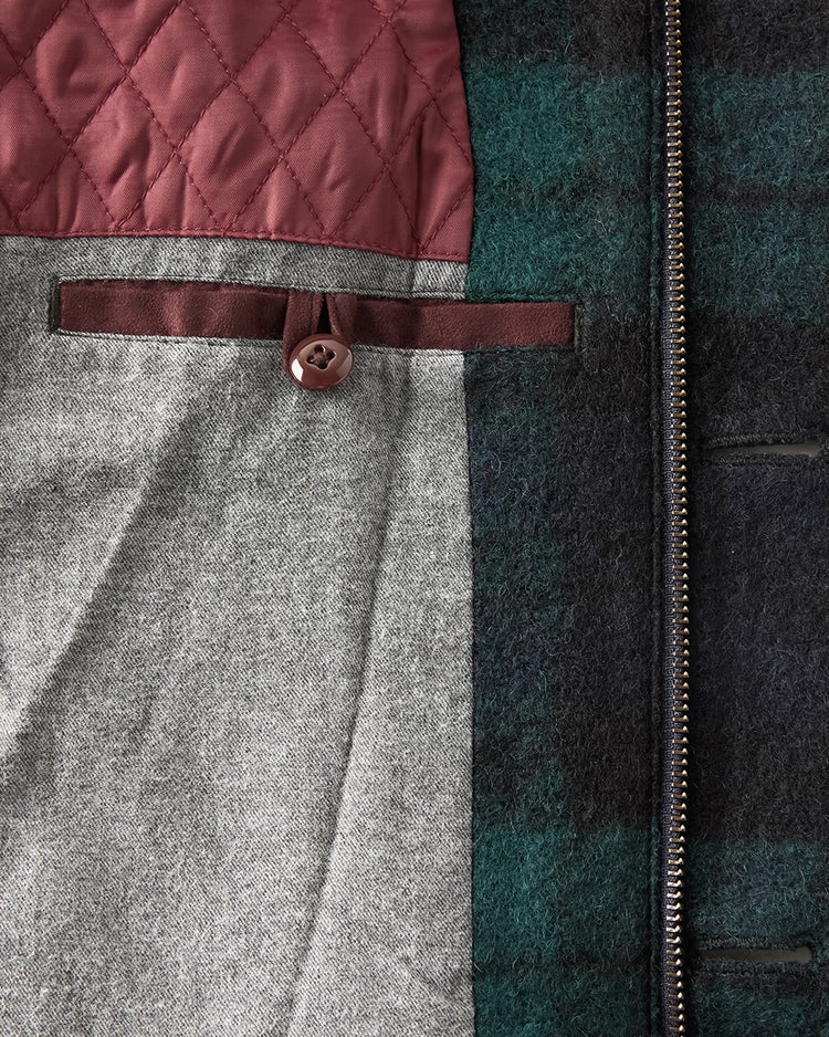 スライバーニット・ショートコート 詳細画像 グリーン・パターン 3