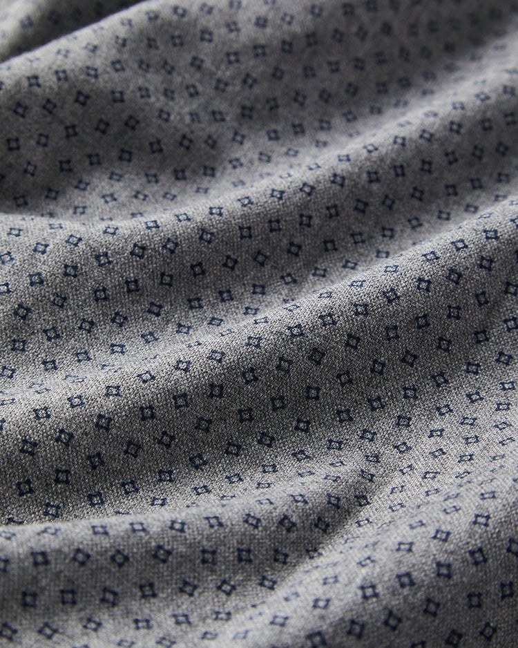 小紋柄プリント・レギュラーカラーシャツ 詳細画像 グレーパターン 4