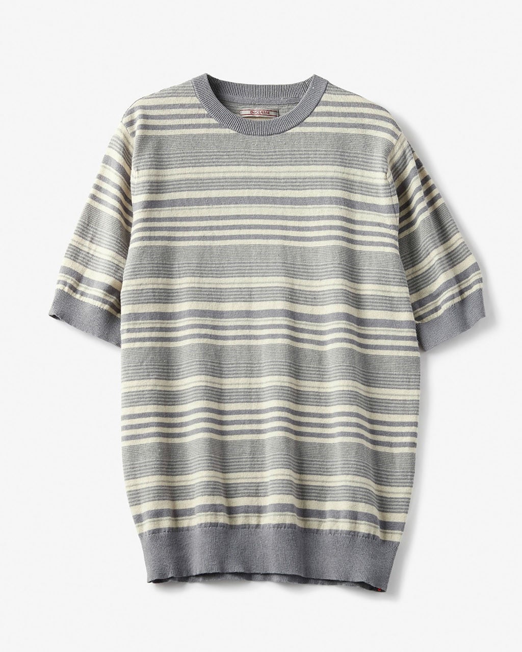 リネンコットン マルチボーダーTシャツ/40代50代からのメンズ