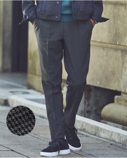 裏起毛ストレッチパンツ/ワンタック