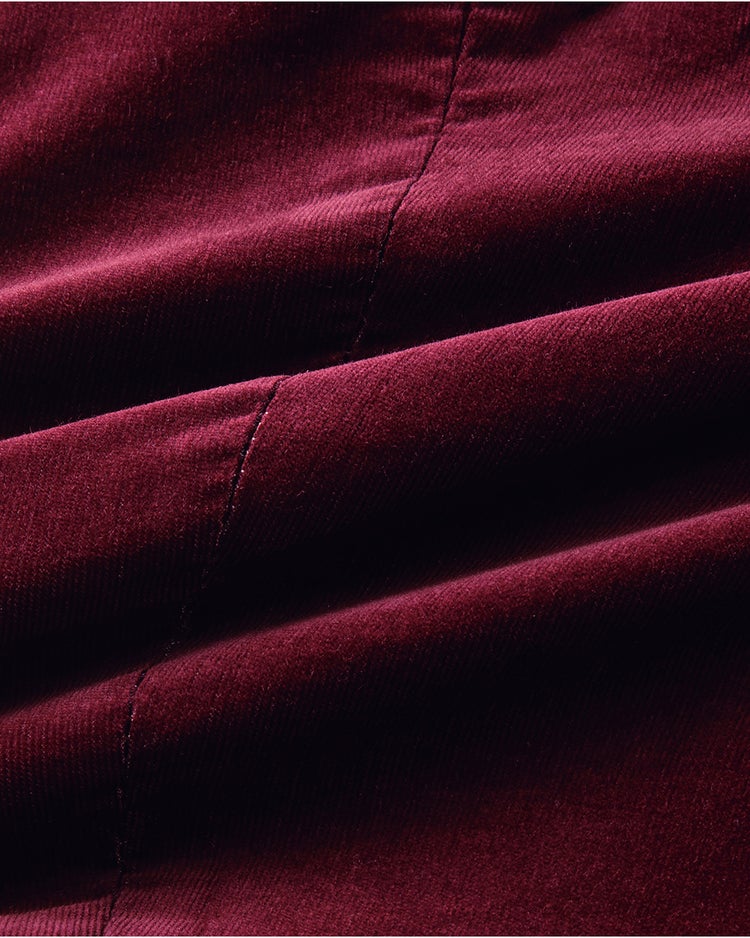 ストレッチコーデュロイノープリーツパンツ 詳細画像 ダークワイン 2