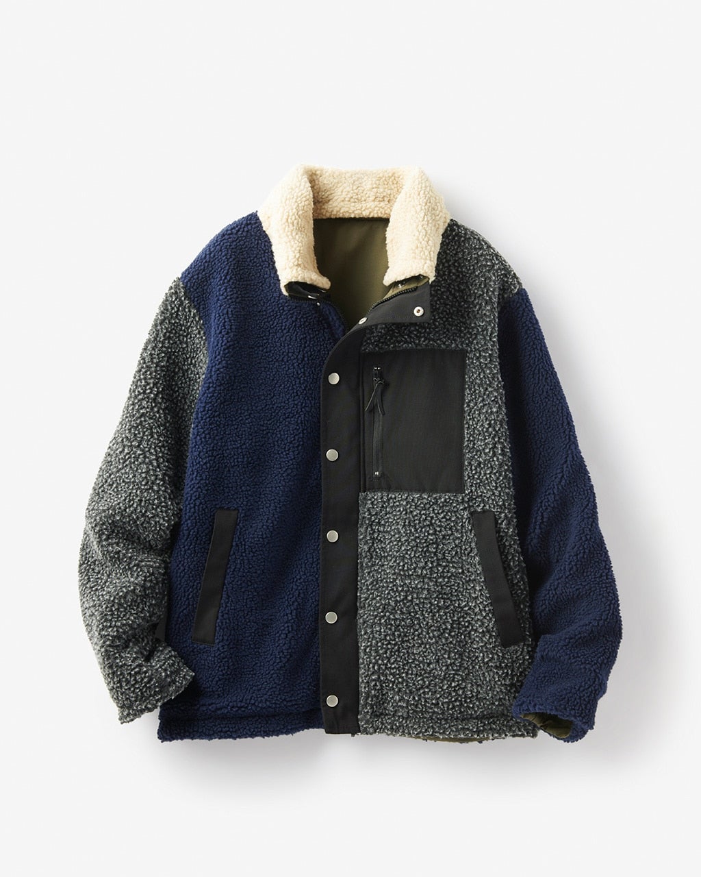 シェルパフリース リバーシブルブルゾン/40代50代からのメンズ