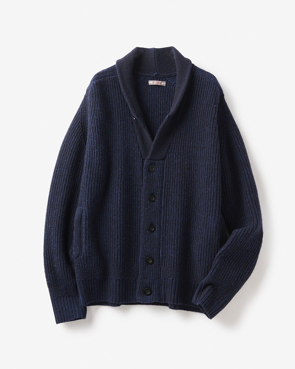 theory luxe コットンシルクショールカラーカーディガン ネイビー 40