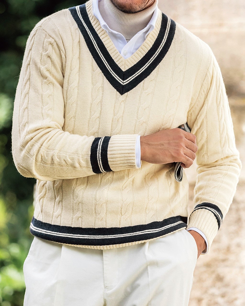 チルデンVネックセーター/40代50代からのメンズファッション通販 DoCLASSE