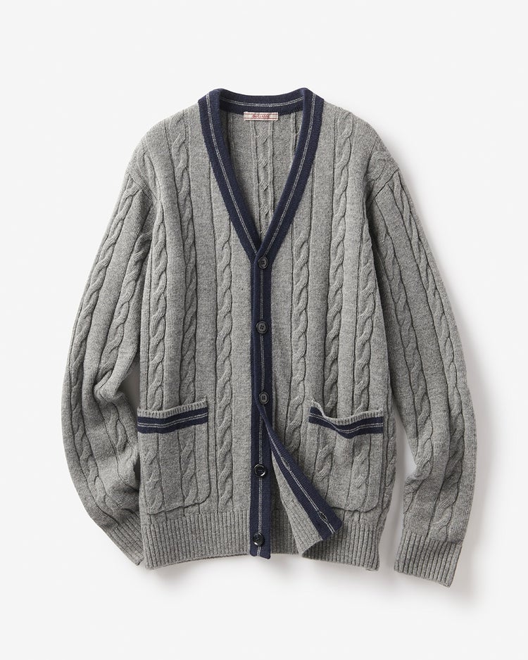 チルデンVネックカーディガン 詳細画像 グレーパターン 1