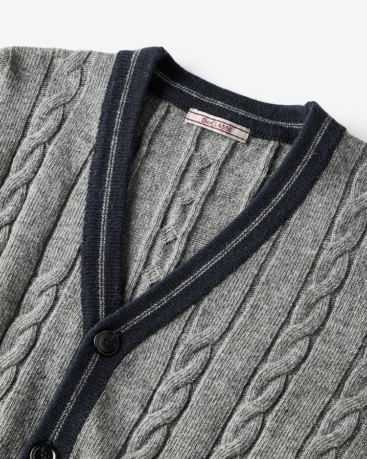 チルデンVネックカーディガン 詳細画像 グレーパターン 2