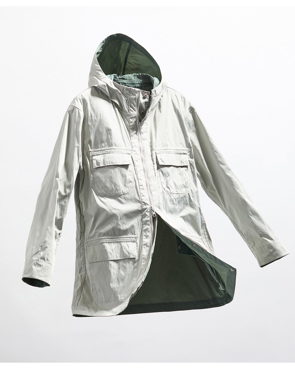 y's モスグリーンの秋のコート