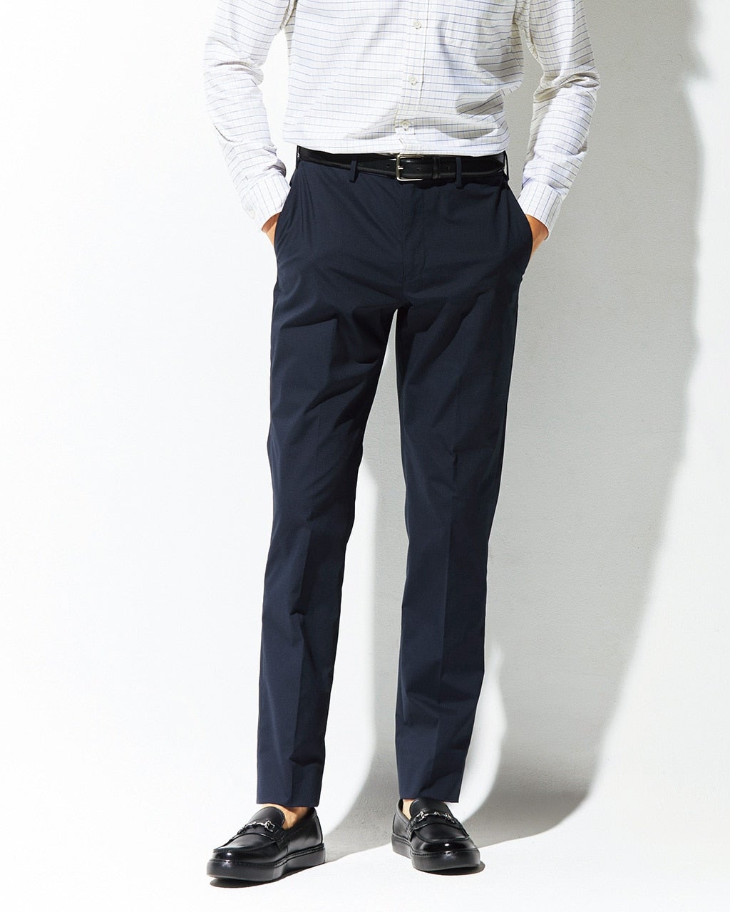 プラスクールパンツ/ノータック/40代50代からのメンズ
