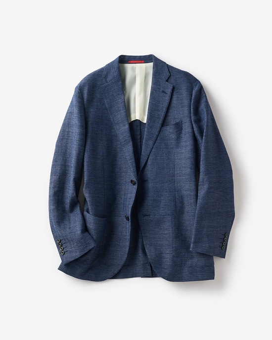 リネンブレンド・ストレッチジャケット