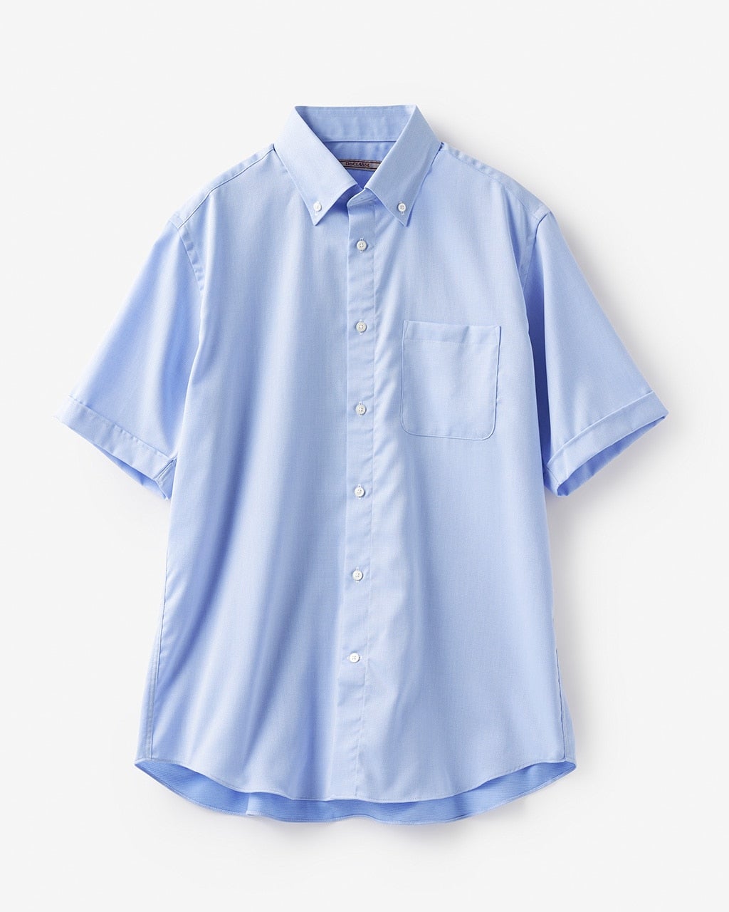 水色 半袖 ボタンアップシャツ 究極の半袖ボタンダウンシャツ