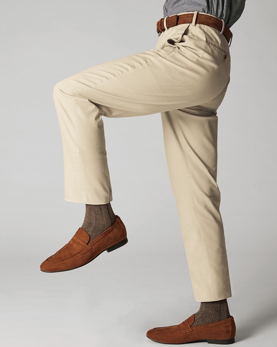 ウエストストレッチパンツ/ノータック