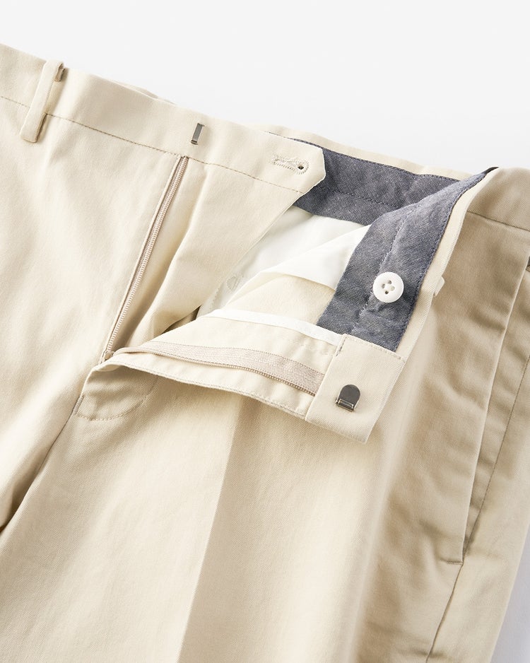 ウエストストレッチパンツ/ノータック 詳細画像 オフホワイト 2