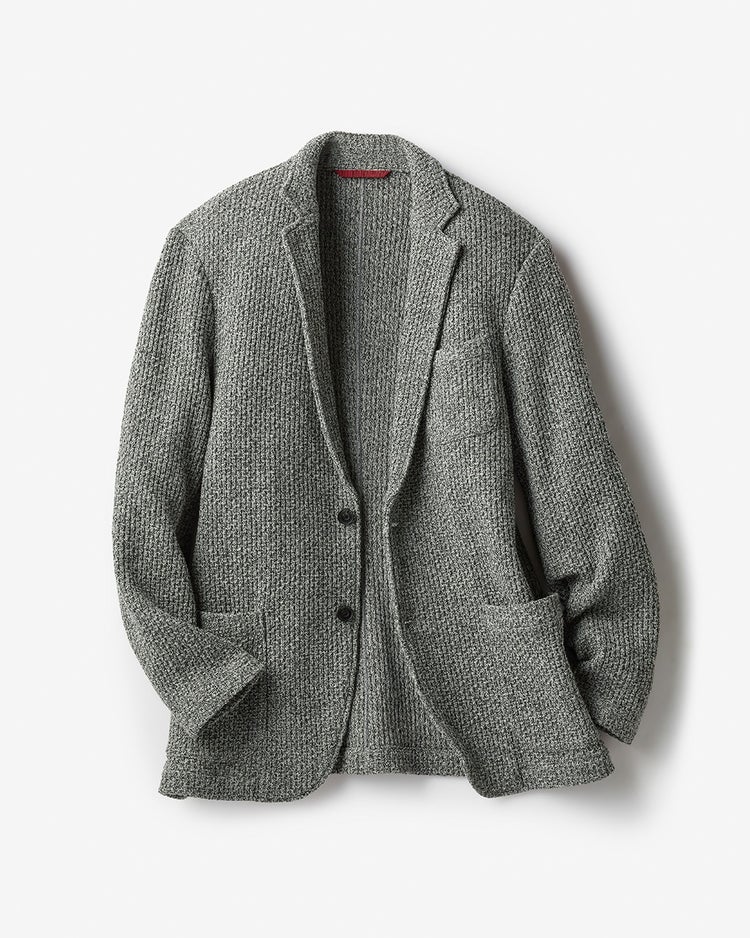 ハニカムニットジャケット 詳細画像 グレー 5