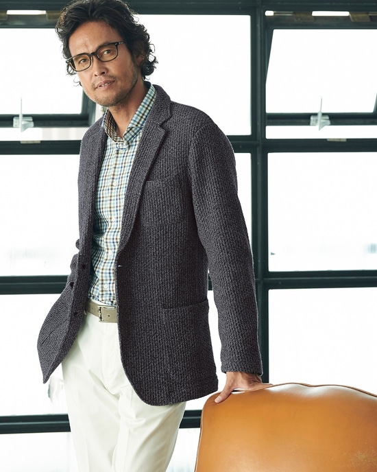 ハニカムニットジャケット