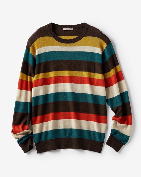 ウォームキープボーダークルーセーター