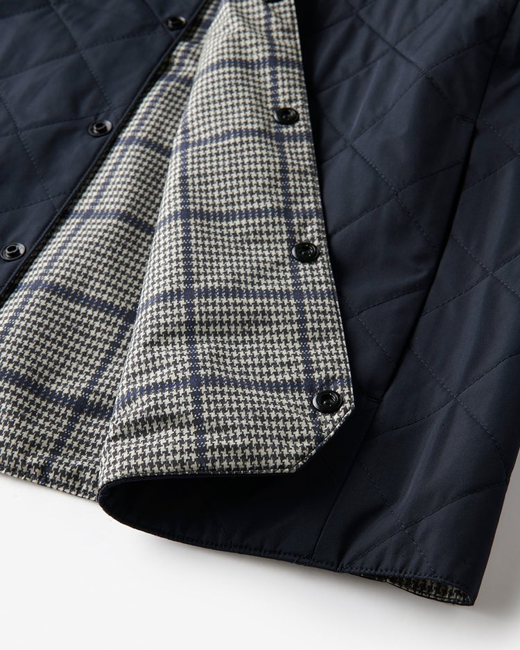 マジカルサーモノーカラーブルゾン 詳細画像 ネイビーグレンチェック 5