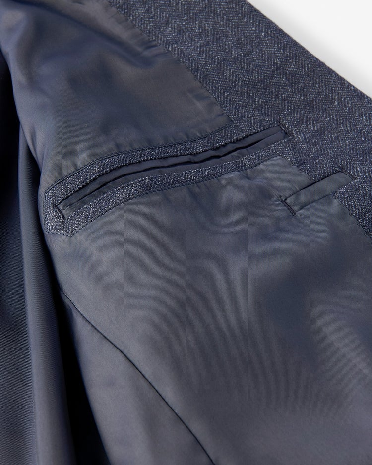 ジャガード編ストレッチジャケット 詳細画像 ネイビーパターン 3