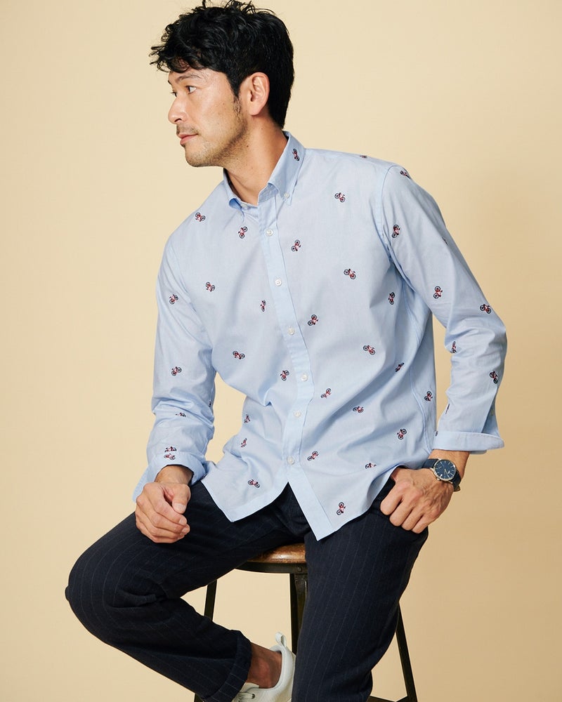 ツイル総柄刺繍シャツ 40代50代からのレディース メンズファッション通販 Doclasse ドゥクラッセ