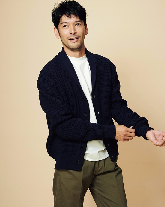 超軽量ワッフル編ショールカーデ