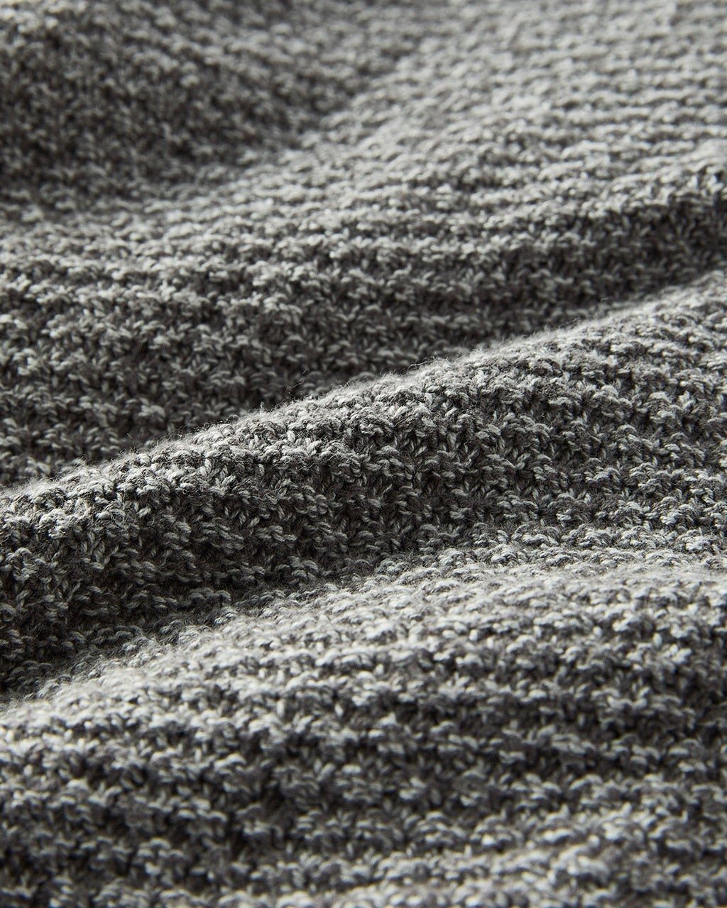 サンスペル×ロンハーマン別注 コットンニット クルーネック グレー L 鹿の子 コットンウォッシャブルクルーニット/40代50代からのメンズ