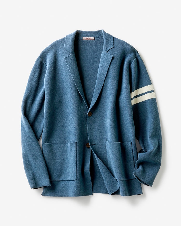 コットンウォッシャブルニットジャケット 詳細画像 ネイビー 3