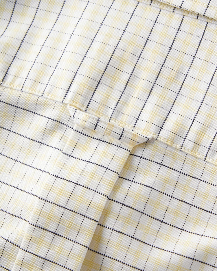 ピュアファインシャツ長袖ボタンダウン／トールサイズ 詳細画像 イエローパターン 2