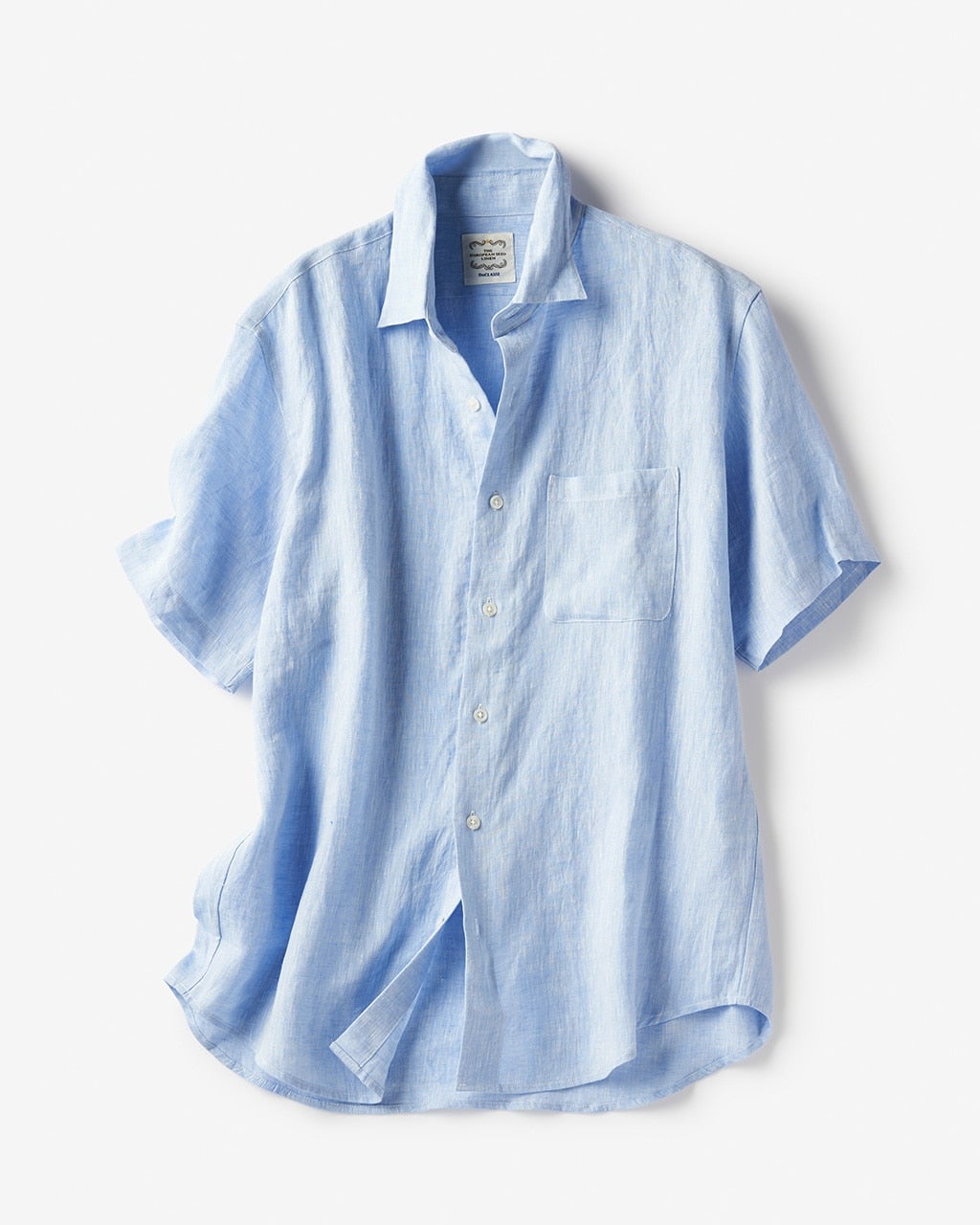 リネンシャンブレーシャツ半袖/40代50代からのレディース・メンズ