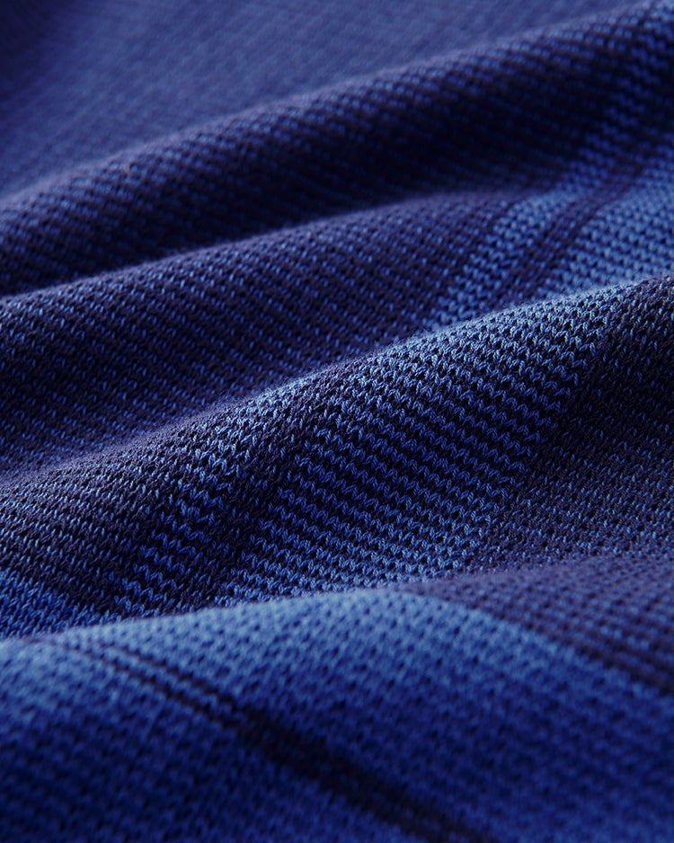ビッグチェック柄半袖ニット 詳細画像 ネイビーパターン 3
