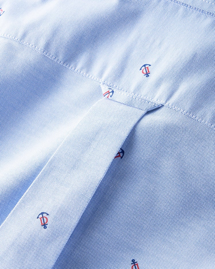 ピュアファイン＋シャツ半袖/レギュラー襟 詳細画像 サックス・パターン 2