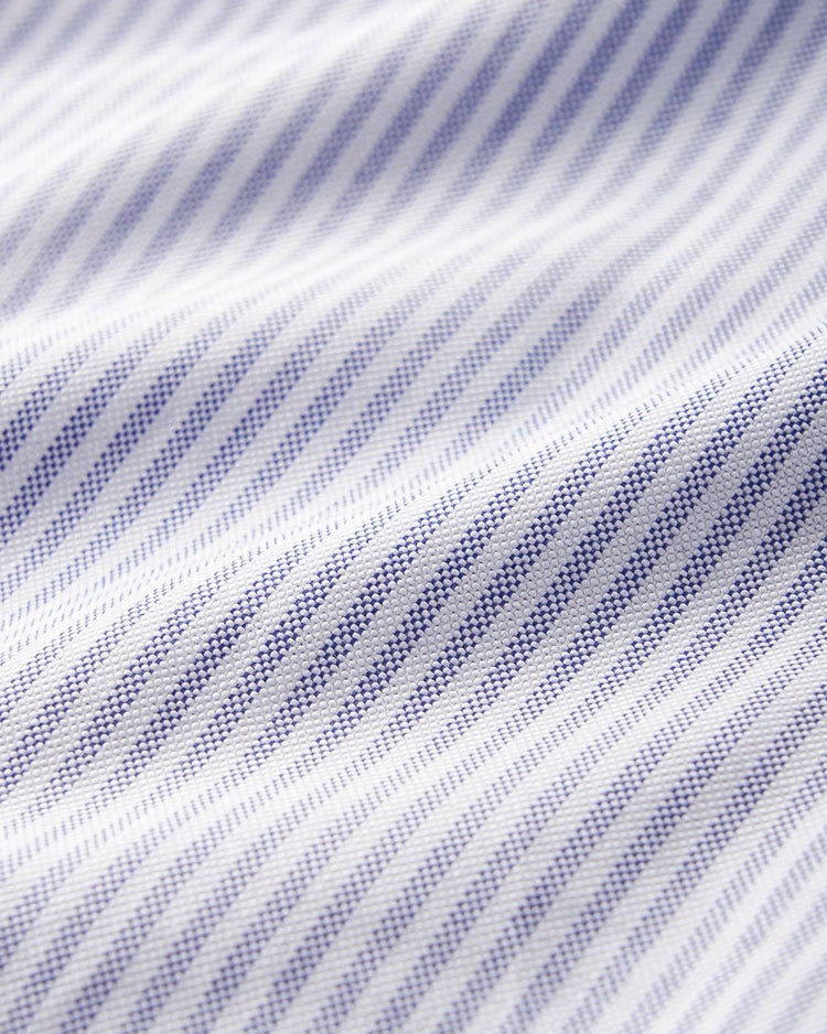 ピュアファイン＋シャツ半袖/レギュラー襟 詳細画像 ブルーストライプ 3