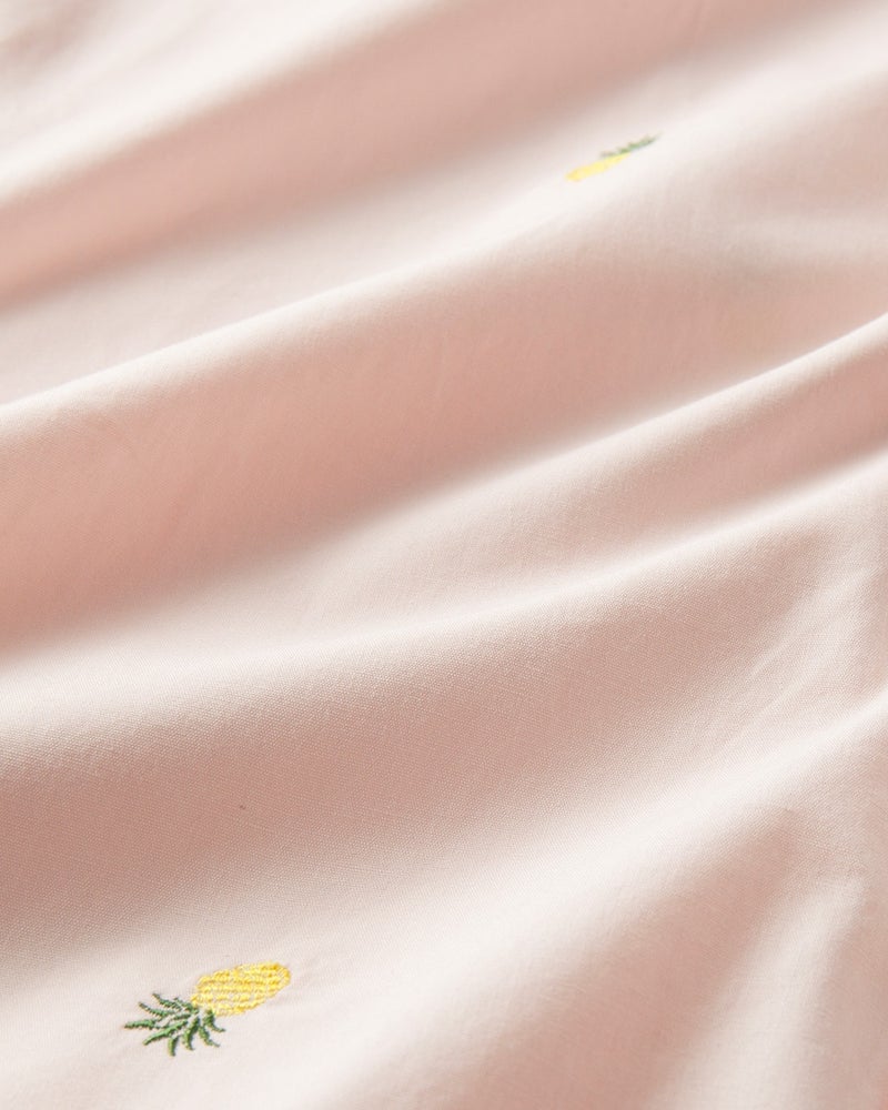 刺繍デザイン半袖シャツ 詳細画像 コーラルピンク 4