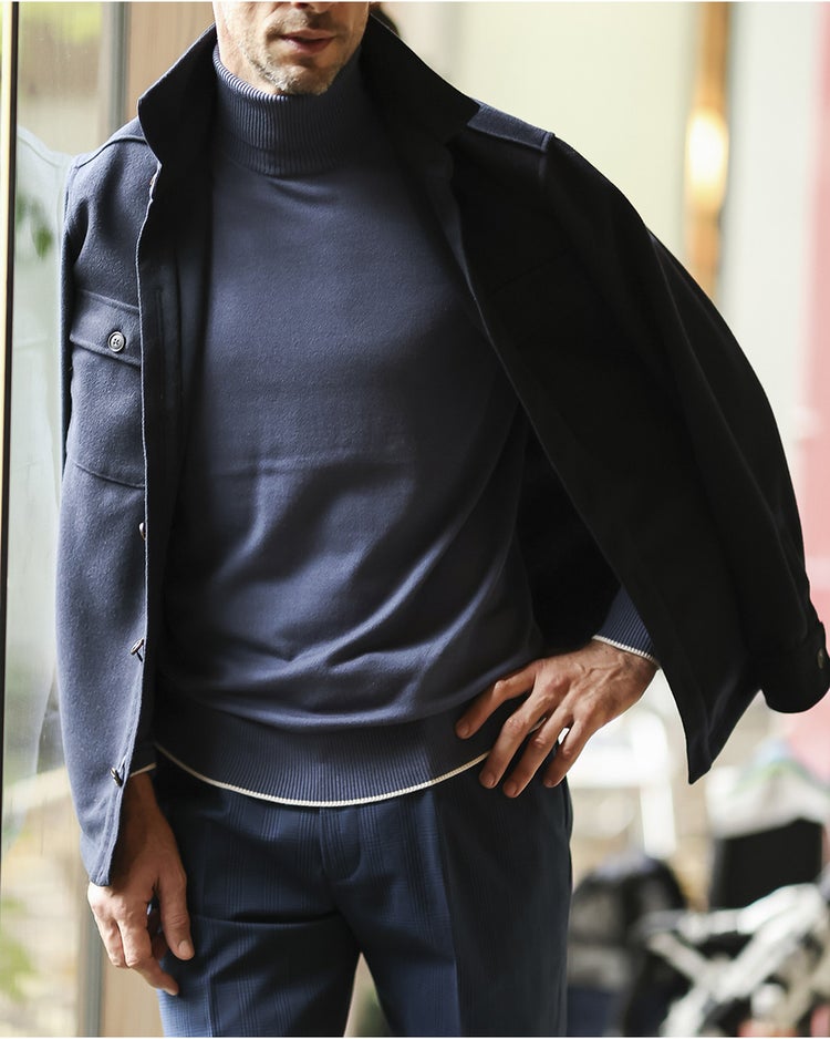 ソリストヒート・タートルニット 詳細画像 ブルー 5