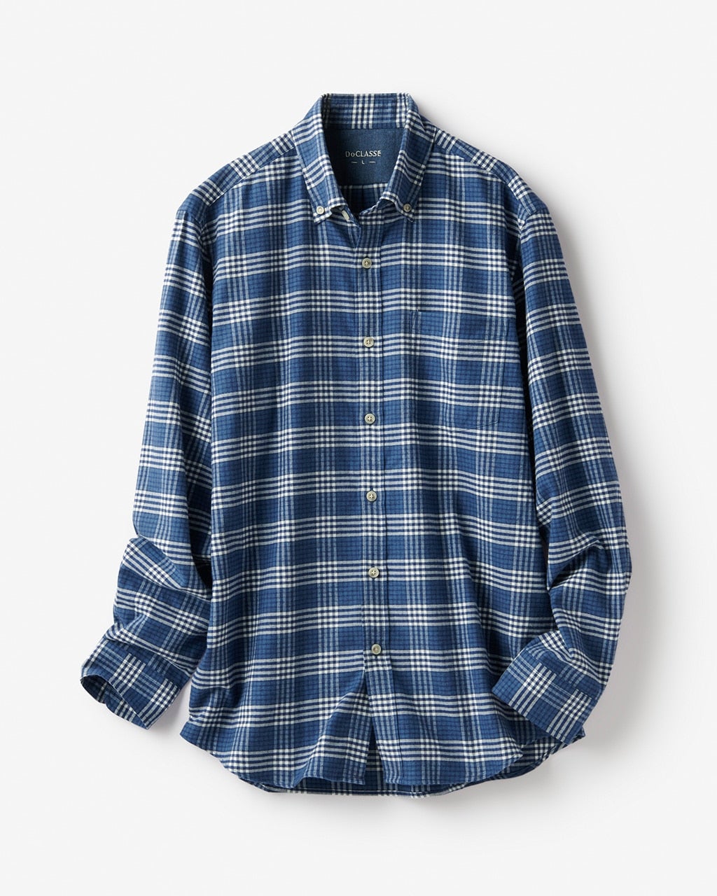 ダブル起毛フランネルシャツ/ボタンダウン/40代50代からのメンズ