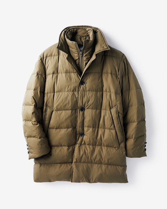 マジカルライトダウン・ステンカラーハーフコート