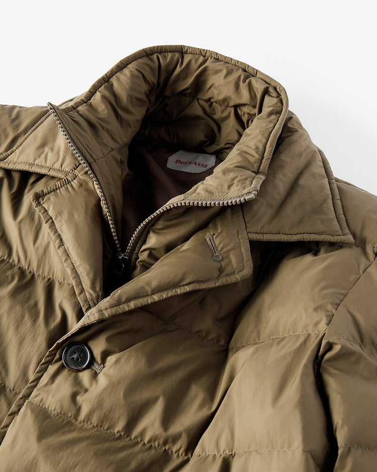 マジカルライトダウン・ステンカラーハーフコート 詳細画像 ダークオリーブ 3